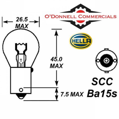 Hella Bulb HB290 24V 21W HD BA15S SCC (1PC)