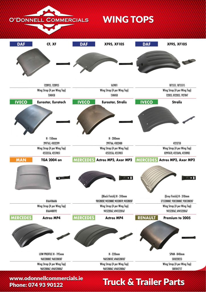 Wing Tops Truck and Trailer Parts