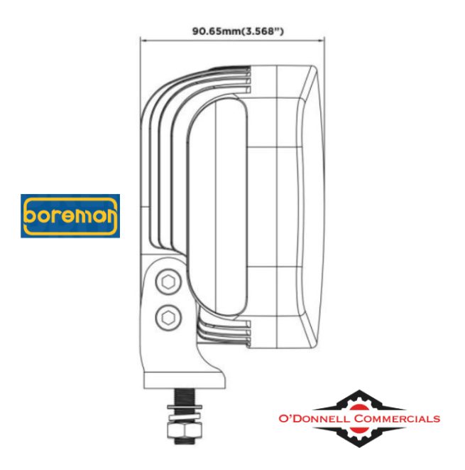 Polaris Boreman Full LED Spot Lamp Light - O'Donnell Commercials Truck and Trailer Parts Ireland