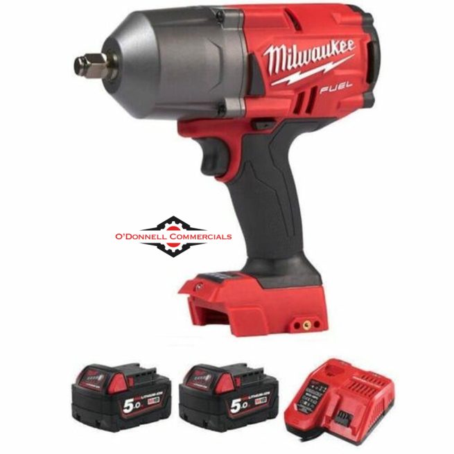 Impact Wrench & Grease Gun Powerpack 2x5.0Ah - Milwaukee M18