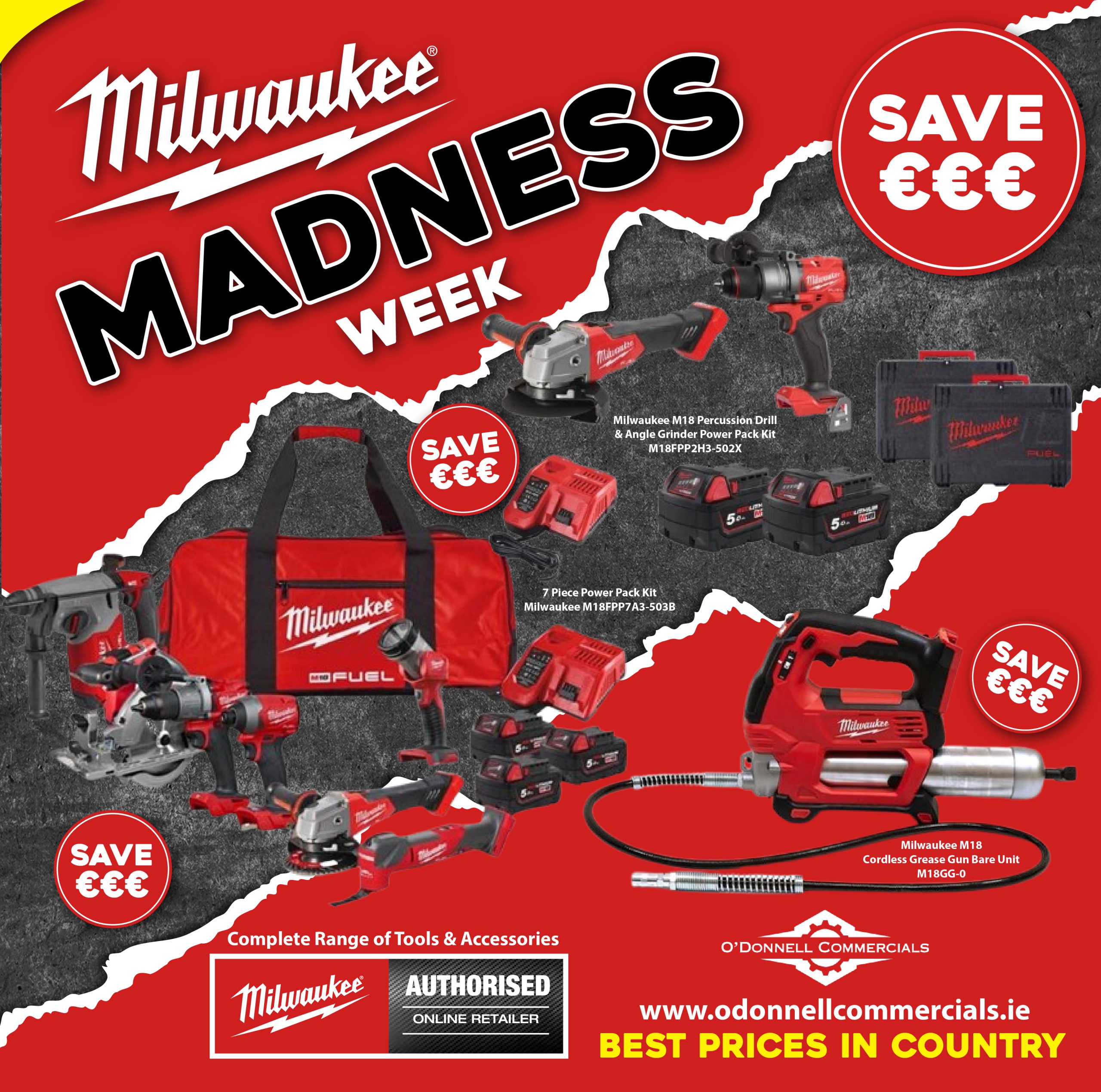 Milwaukee Power Tools Donegal Ireland